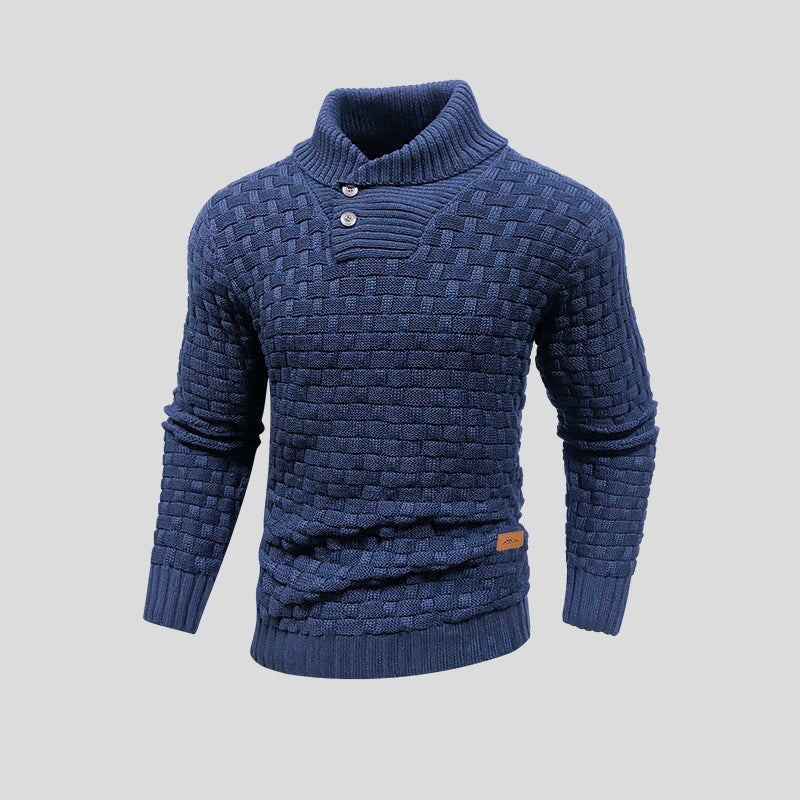Jersey Hombre de Punto Texturizado Cuello con Botones