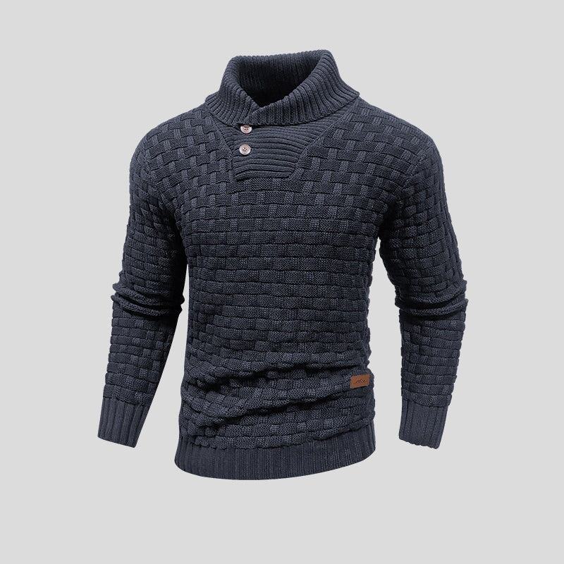 Jersey Hombre de Punto Texturizado Cuello con Botones