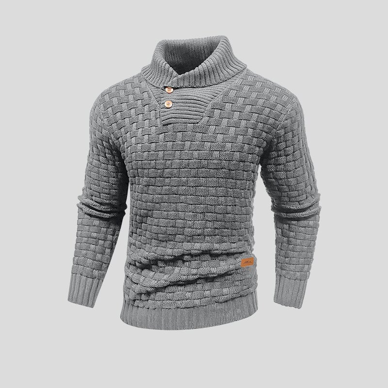 Jersey Hombre de Punto Texturizado Cuello con Botones