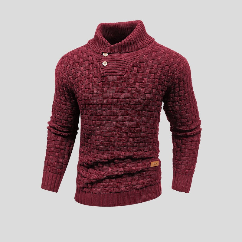 Jersey Hombre de Punto Texturizado Cuello con Botones