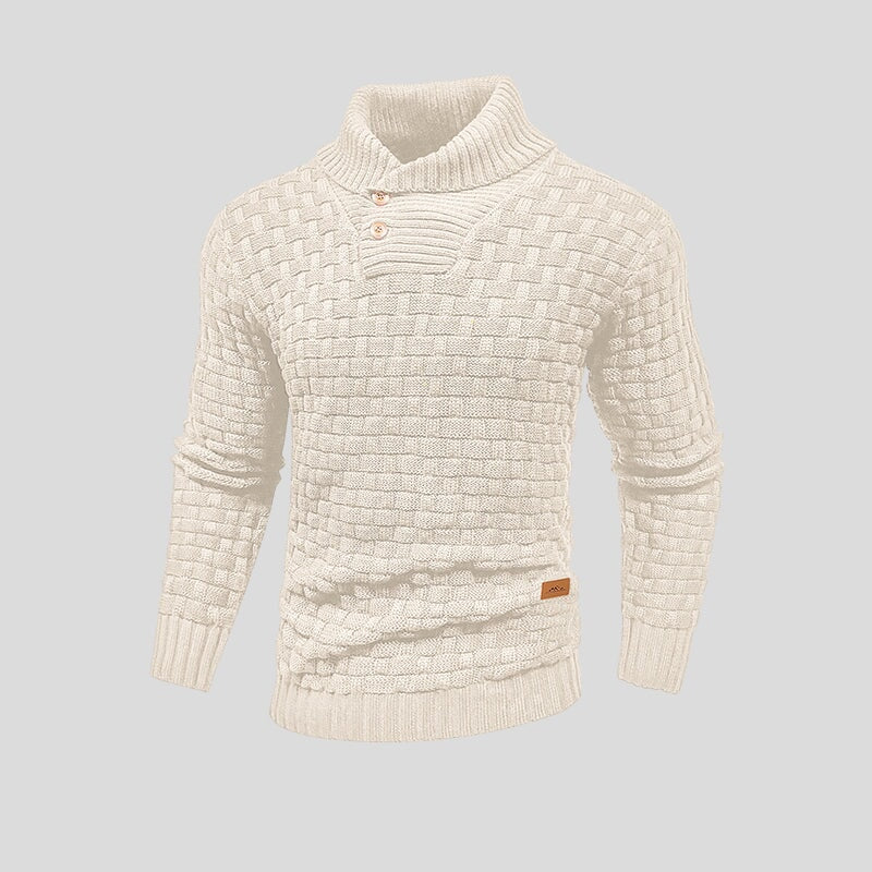 Jersey Hombre de Punto Texturizado Cuello con Botones