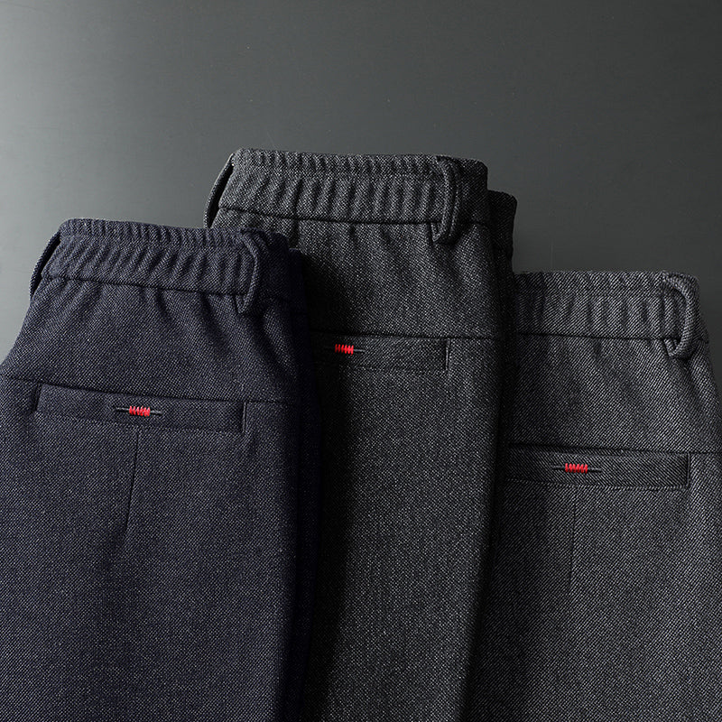 Pantalón vestir hombre elástico slim fit estilo elegante