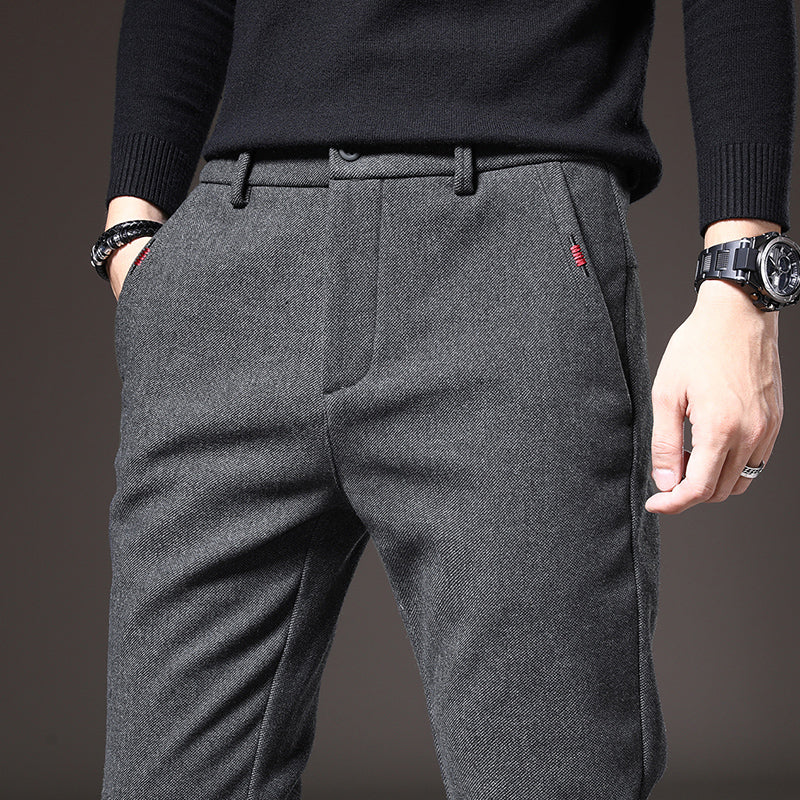 Pantalón vestir hombre elástico slim fit estilo elegante