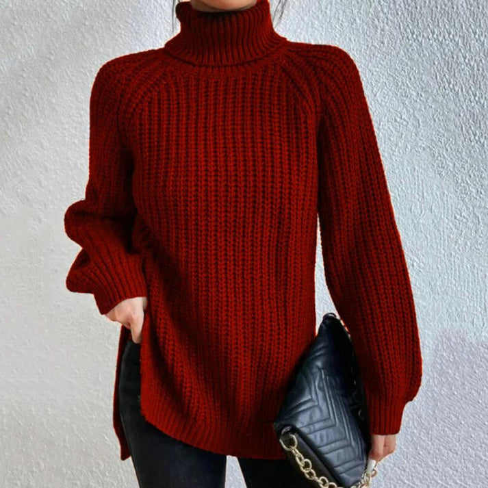 Jersey Mujer Cuello Alto Ajustado