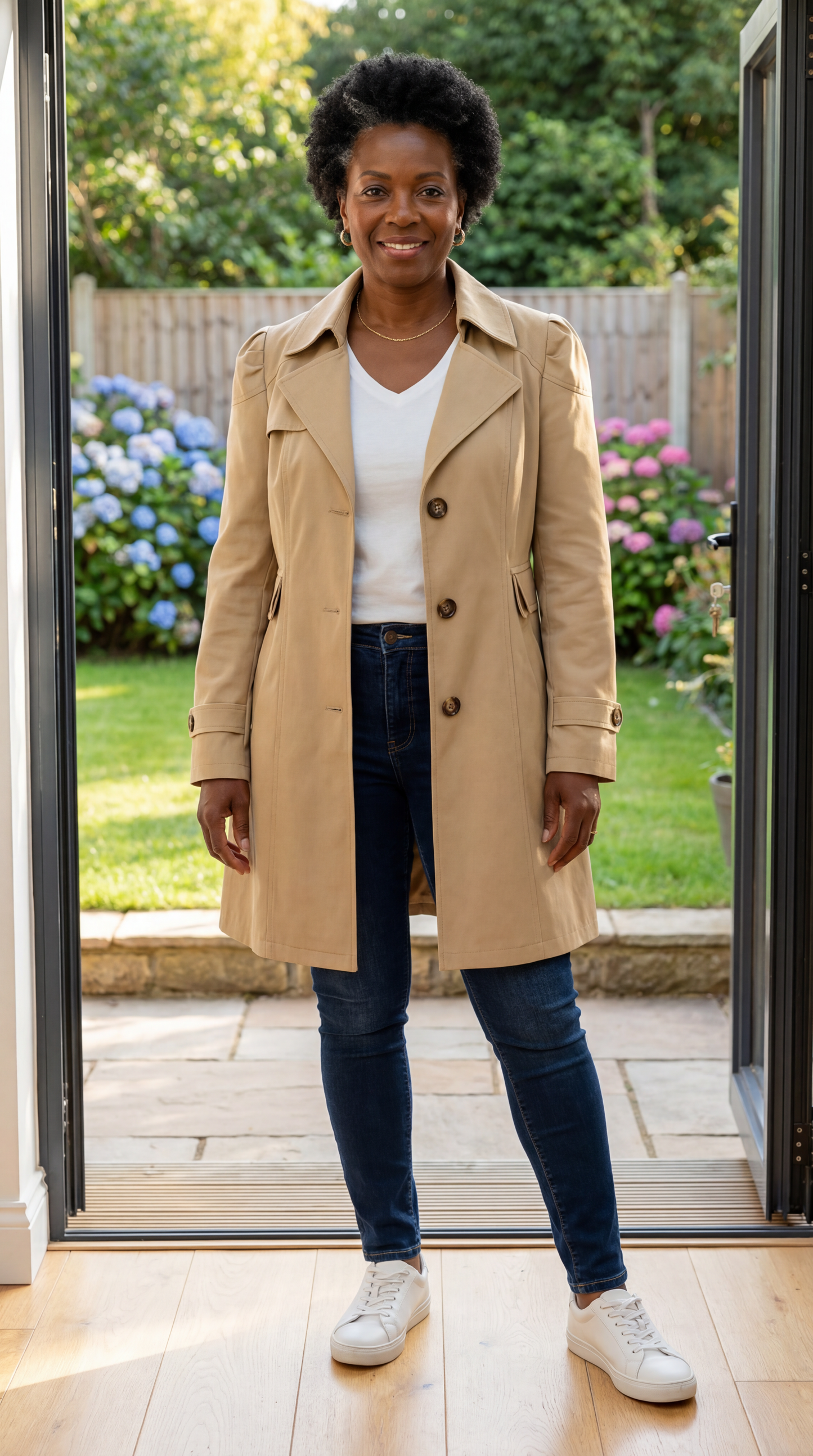 Abrigo Trench Mujer Ligero Vintage Versátil