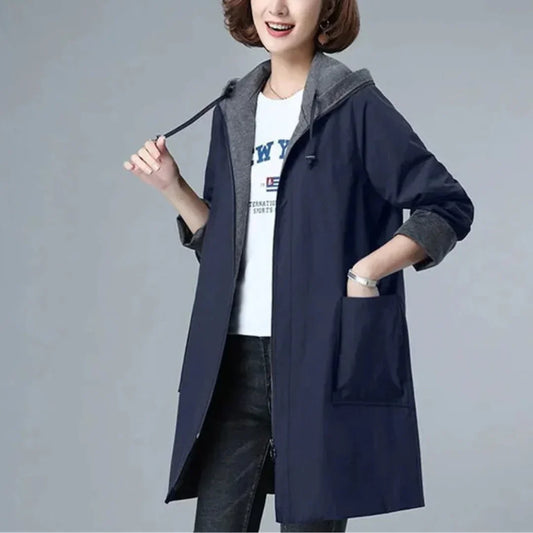 Chaqueta larga mujer de invierno casual corte recto - Mavetta