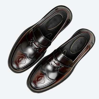 Zapatos Hombre de Piel Clásicos Ajuste Confort