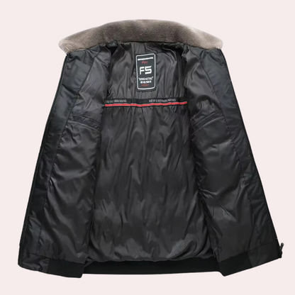 Chaqueta Acolchada Hombre con Cremallera Ajuste Regular