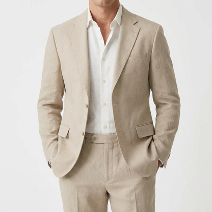 Traje Hombre Dos Piezas Corte Relajado Solapa Clasica