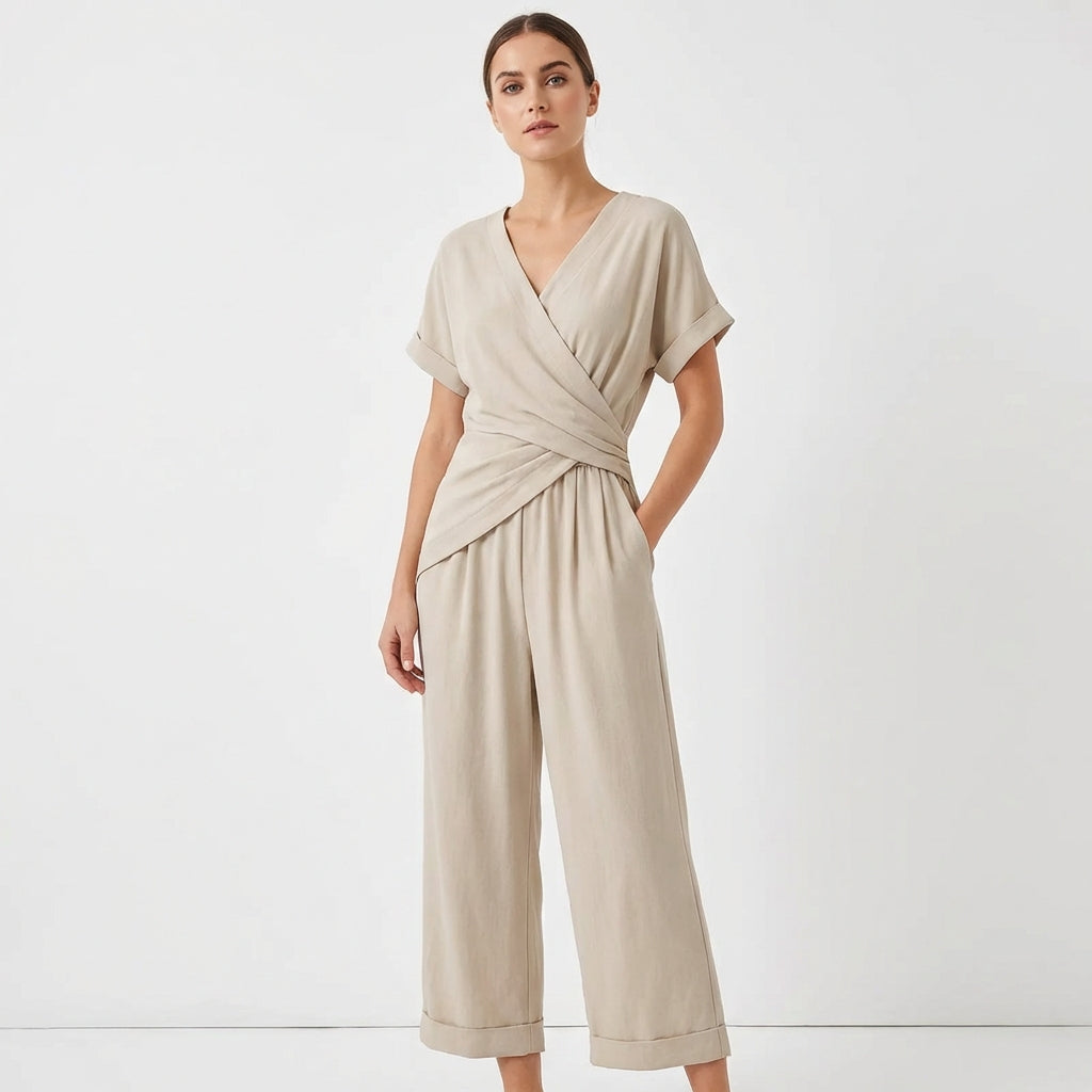 Mono Cruzado Mujer Manga Corta Ajuste Chic - Mavetta