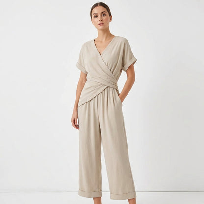 Mono Cruzado Mujer Manga Corta Ajuste Chic - Mavetta