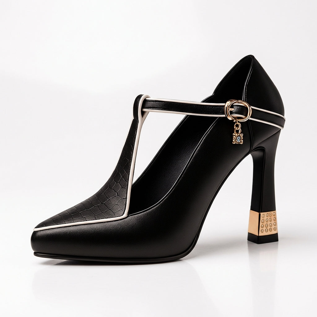 Zapatos Mujer Tacón Alto Tira en T - Mavetta