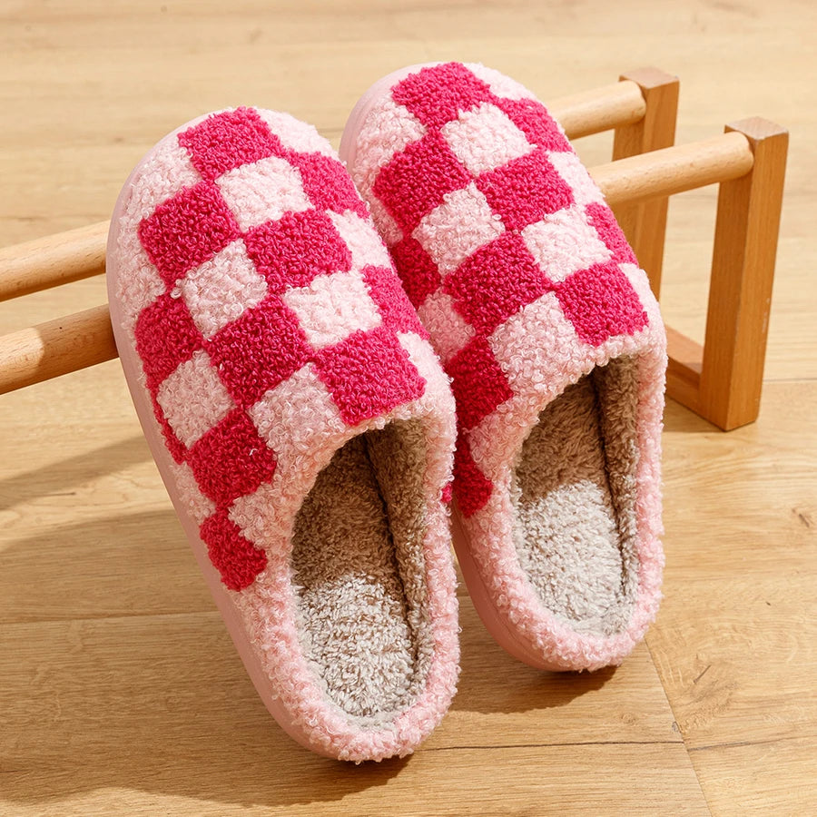 Zapatillas Mujer de Forro Polar con Estampado Ajuste Cómodo