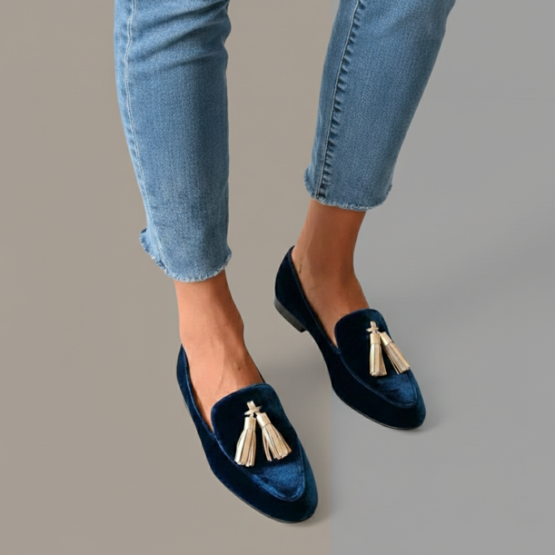 Mocasines Mujer Sin Cordones Detalle de Borlas