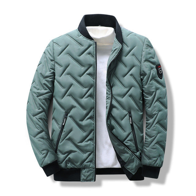 Chaqueta Bomber Hombre Estilo Clásico Ajuste Regular