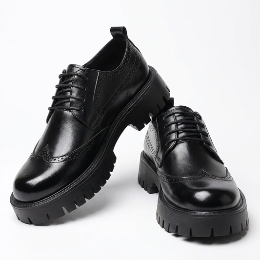 Zapatos Brogue Hombre Cuero Suela Gruesa - Mavetta