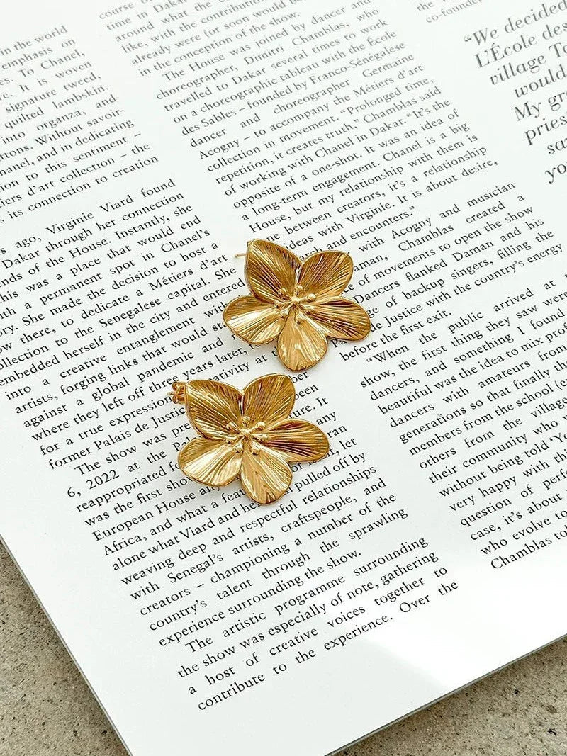 Pendientes Mujer Florales Baño Elegante Ajuste Clásico