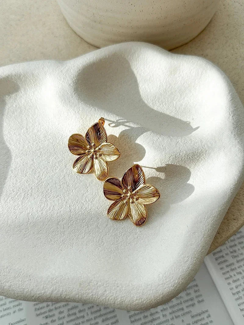 Pendientes Mujer Florales Baño Elegante Ajuste Clásico