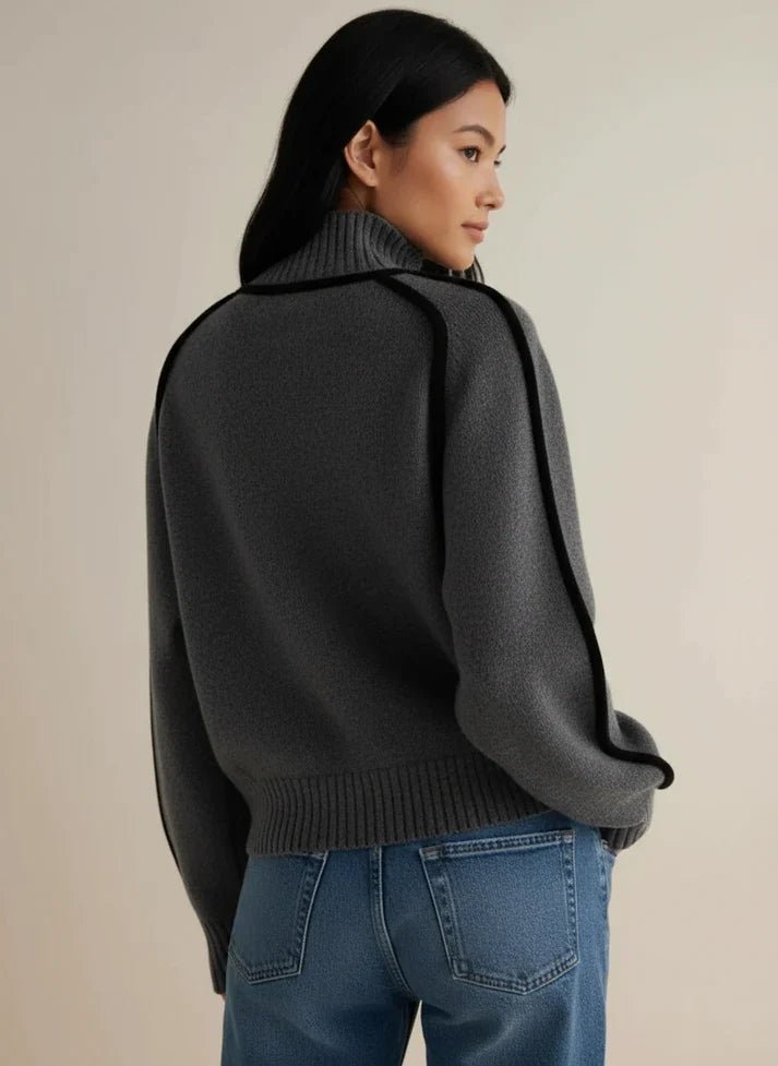 Suéter Mujer Cuello Alto Ajuste Clásico