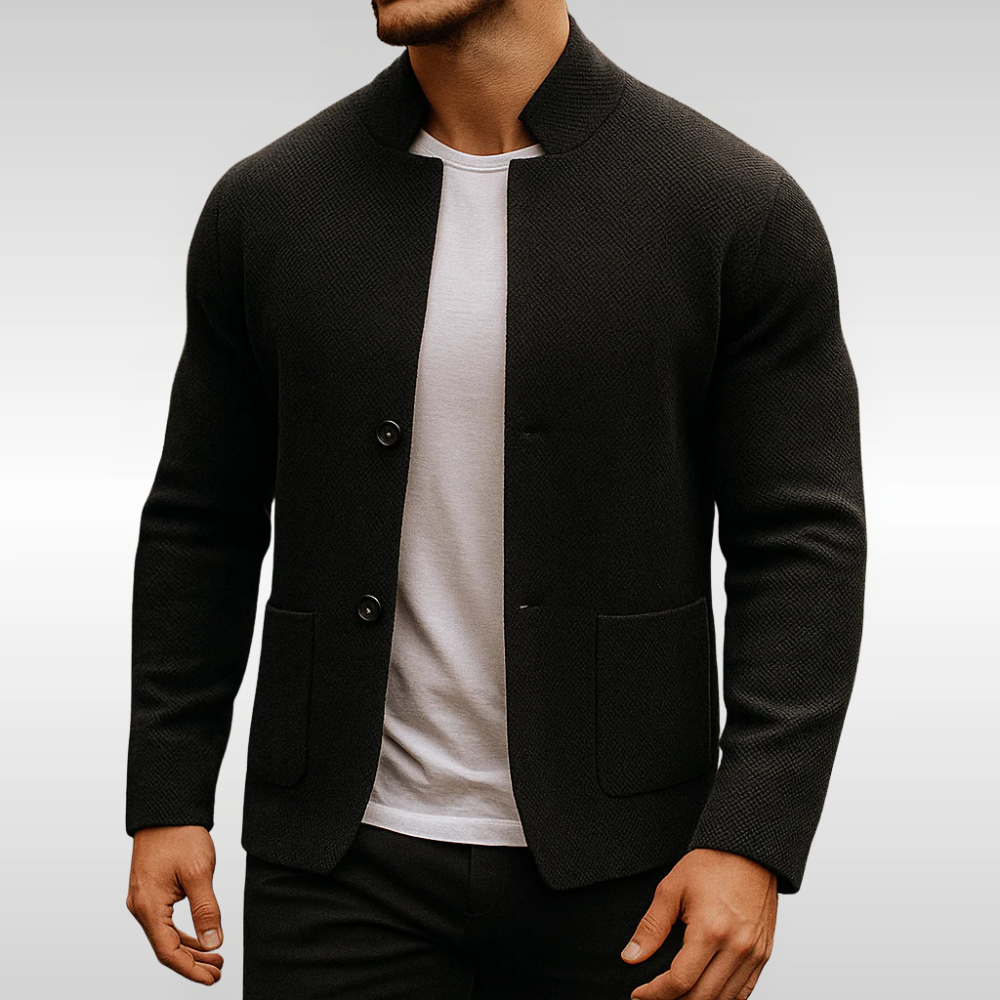 Chaqueta de punto hombre estilo refinado para diario