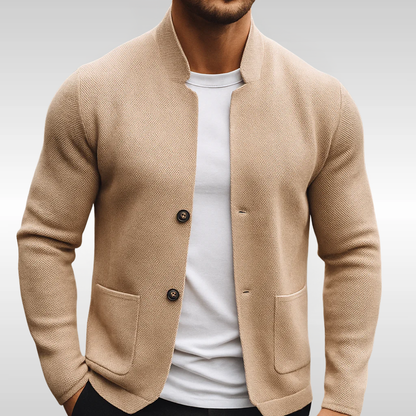 Chaqueta de punto hombre estilo refinado para diario