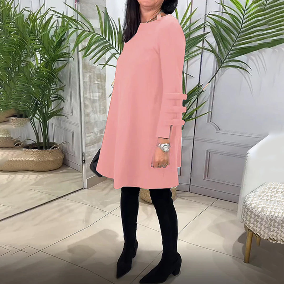 Vestido Casual Mujer Manga Larga Ajuste Regular