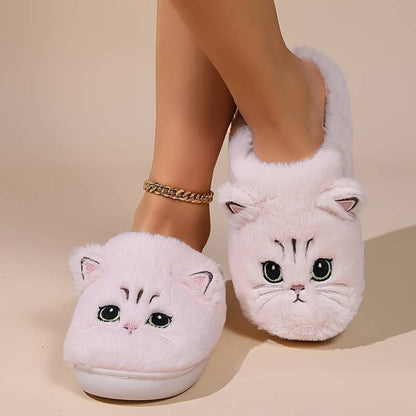 Zapatillas de casa Mujer diseño gato cálidas y cómodas