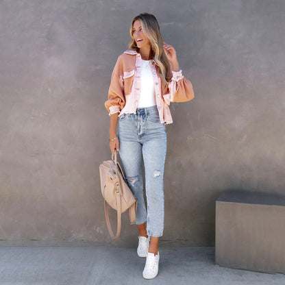 Chaqueta Mujer Estilo Boho Chic Suelta