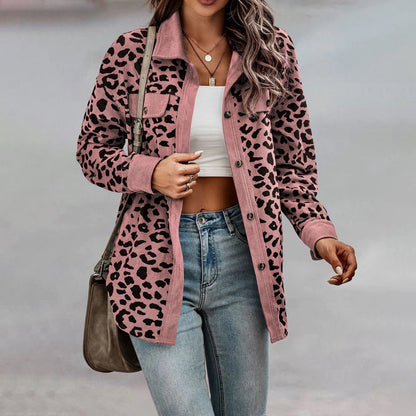 Blazer Mujer Estampado Animal Ajuste Entallado
