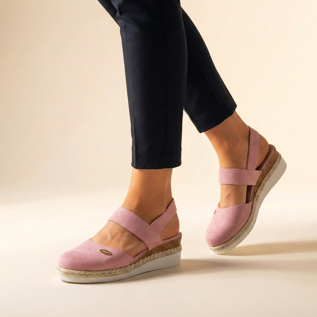 Sandalias Mujer Plataforma Esparto Ortopédicas Confortables