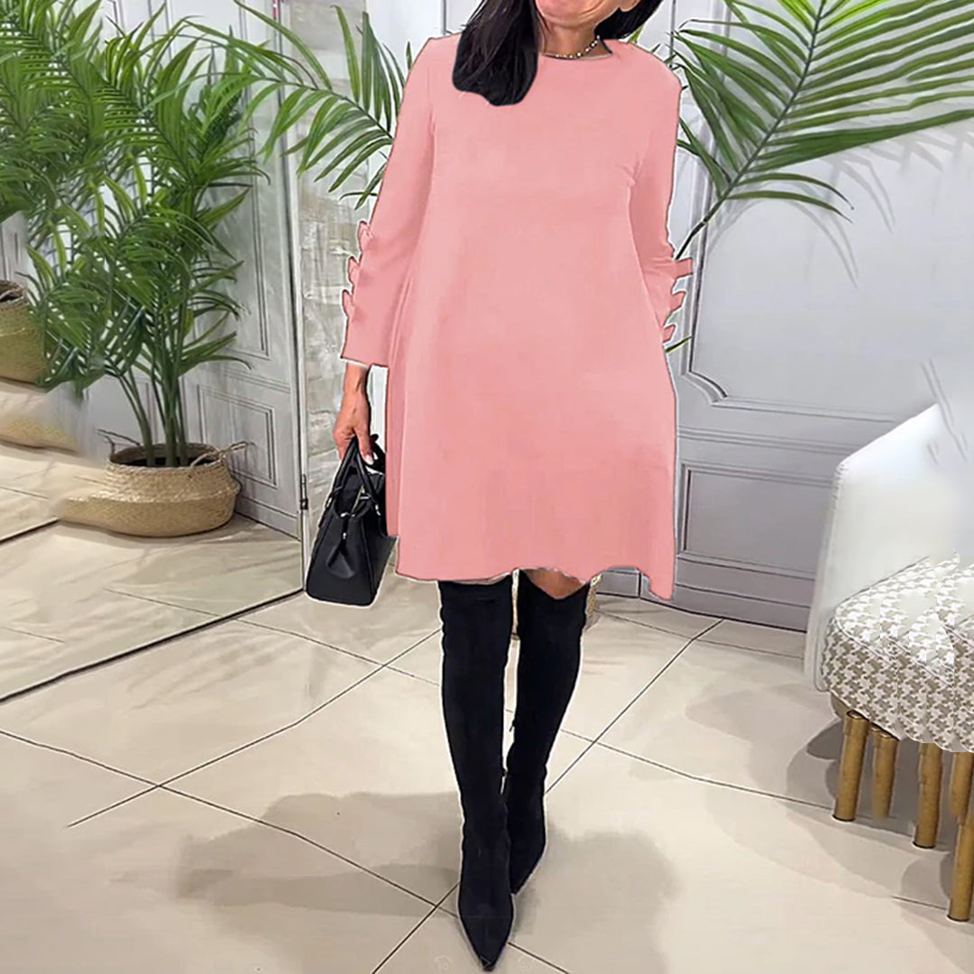 Vestido Casual Mujer Manga Larga Ajuste Regular