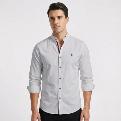 Camisa Hombre Algodón Entallada Manga Larga