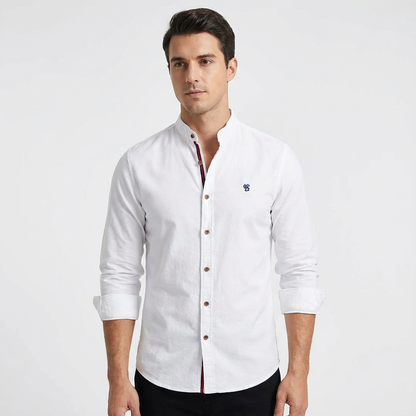 Camisa Hombre Algodón Entallada Manga Larga - Mavetta