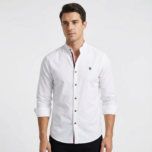 Camisa Hombre Algodón Entallada Manga Larga - Mavetta