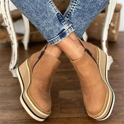Botas Mujer Impermeables Cremallera Lateral Suela Gruesa