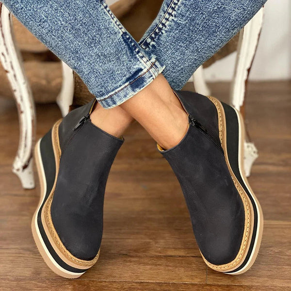 Botas Mujer Impermeables Cremallera Lateral Suela Gruesa