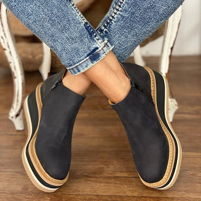 Botas Mujer Impermeables Cremallera Lateral Suela Gruesa