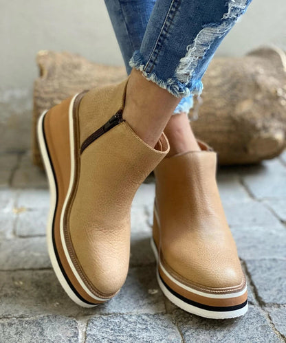 Botas Mujer Impermeables Cremallera Lateral Suela Gruesa