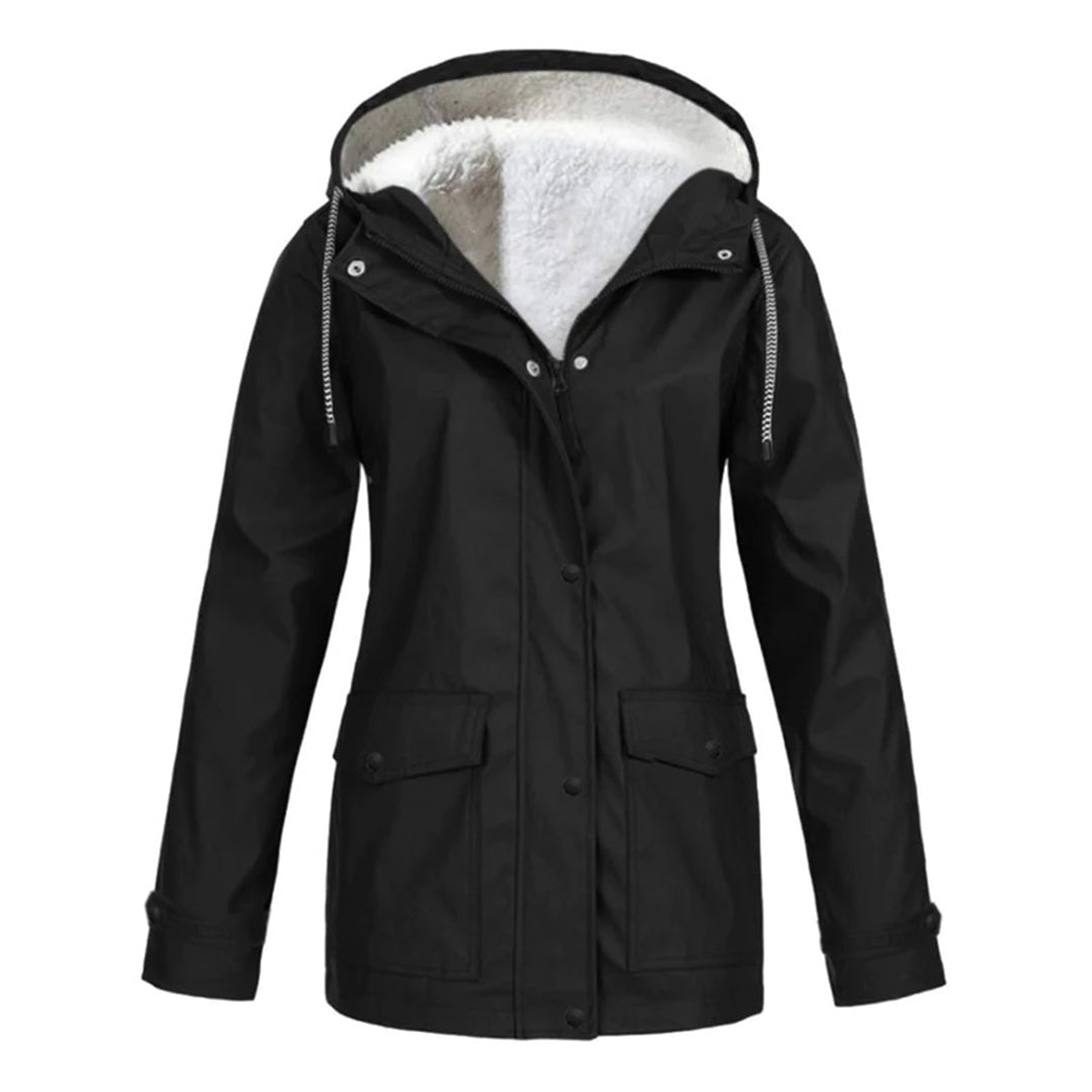Abrigo Mujer Impermeable Forro de Lana Media Longitud