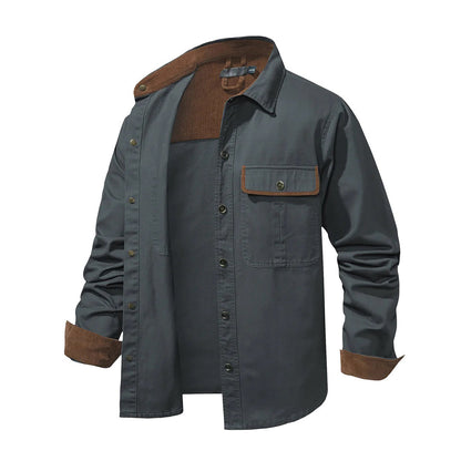 Camisa Hombre Manga Larga Algodón Botones Puños