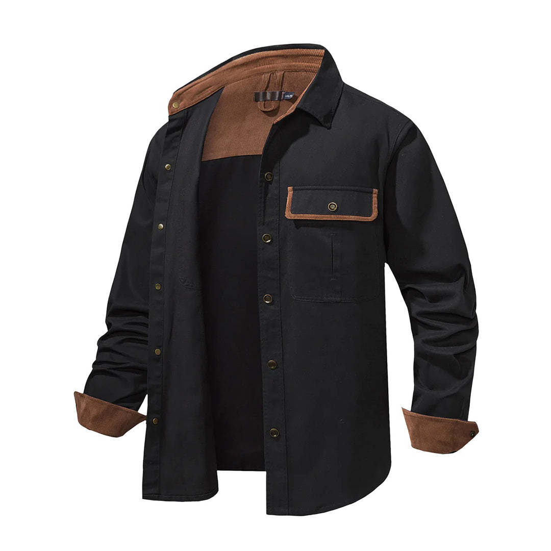 Camisa Hombre Manga Larga Algodón Botones Puños