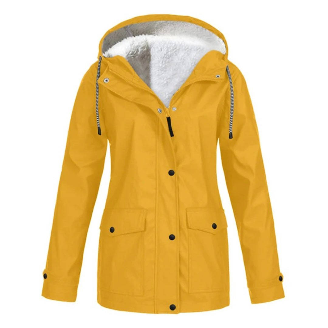 Abrigo Mujer Impermeable Forro de Lana Media Longitud