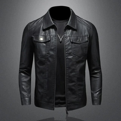 Chaqueta Hombre de Cuero Ajuste Moderno