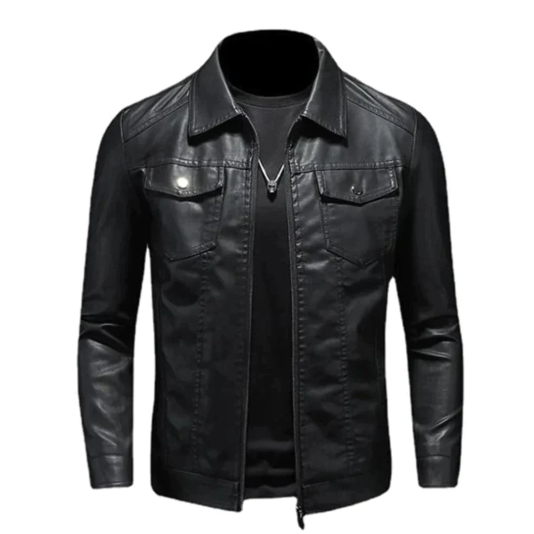 Chaqueta Hombre de Cuero Ajuste Moderno - Mavetta