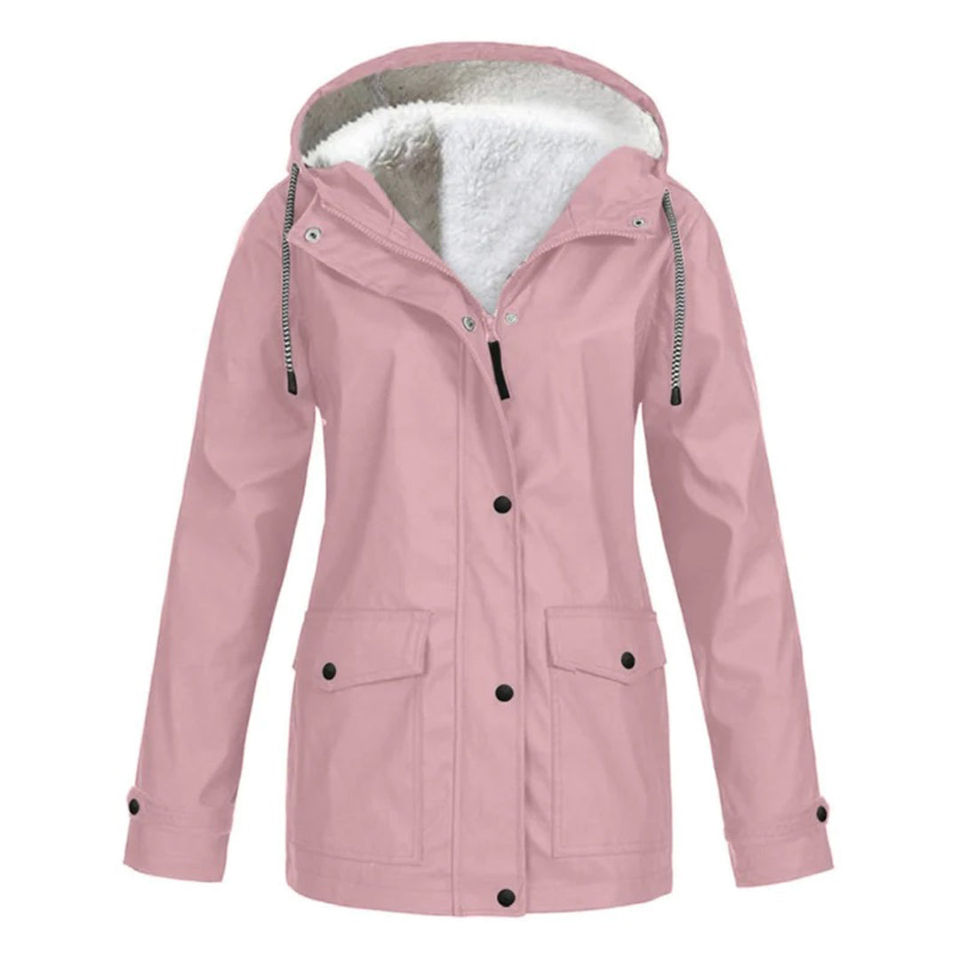 Abrigo Mujer Impermeable Forro de Lana Media Longitud