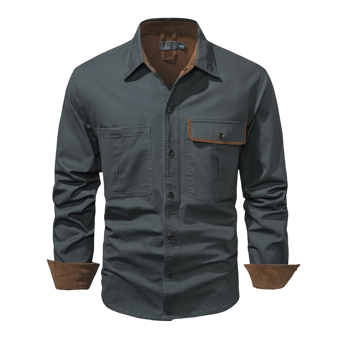 Camisa hombre ligera de tela suave ajuste cómodo
