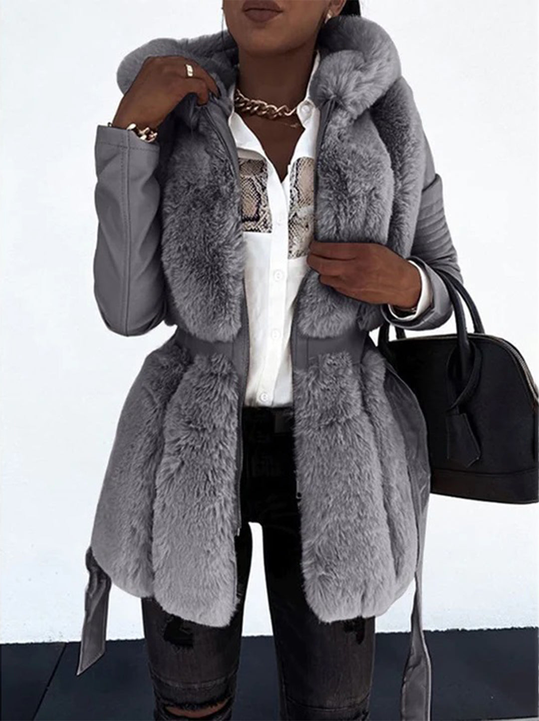 Abrigo Mujer Largo Medio Invierno Ajuste Elegante - Mavetta