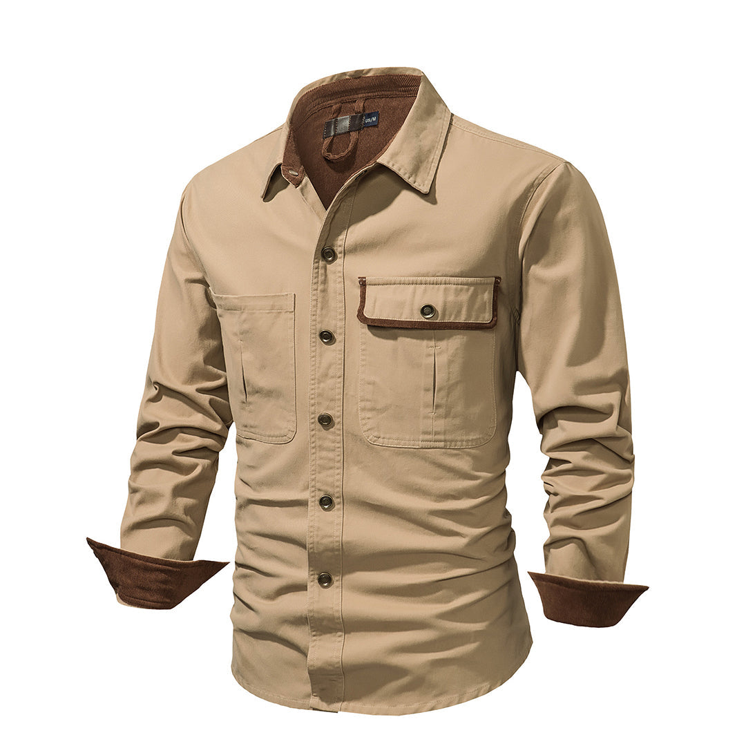 Camisa hombre ligera de tela suave ajuste cómodo
