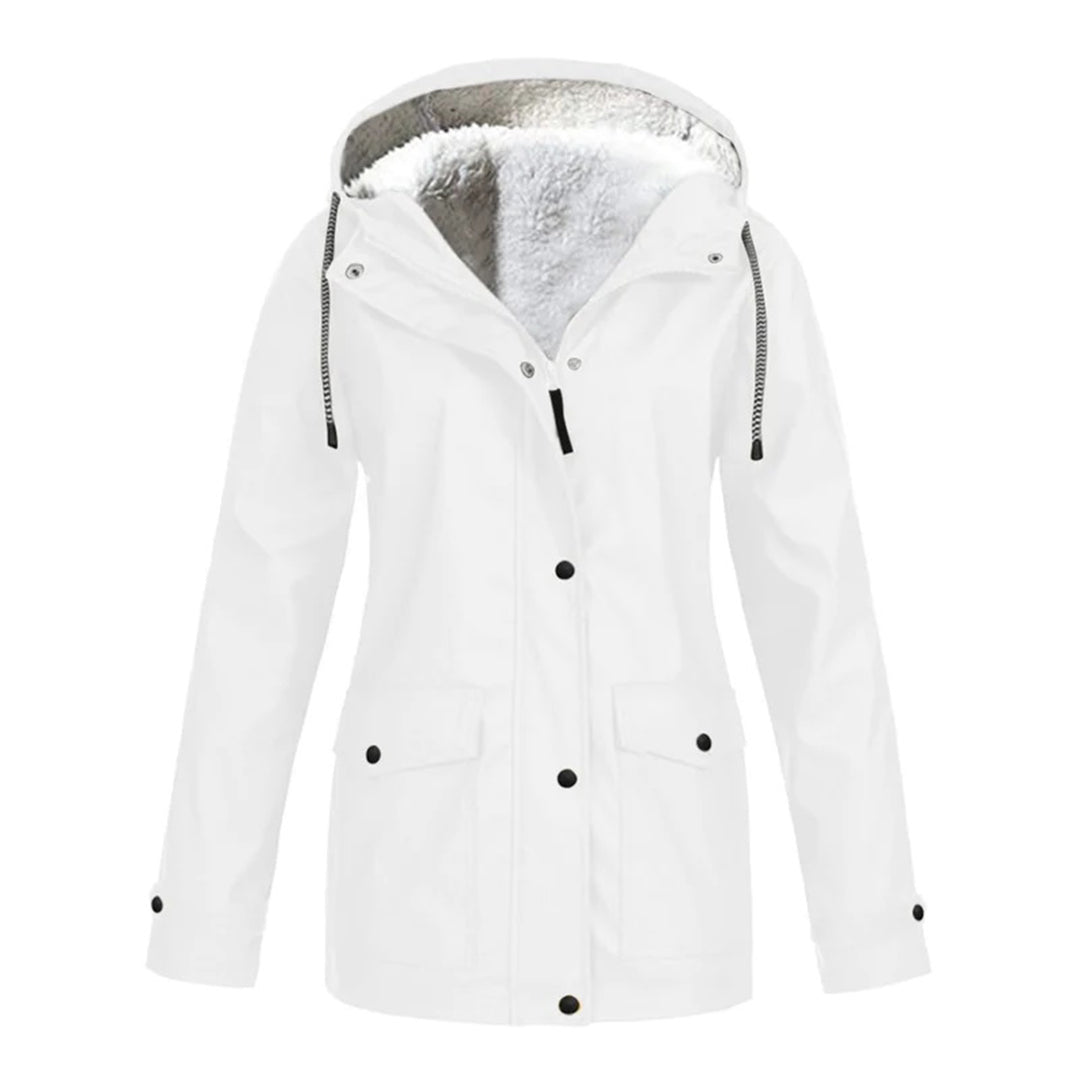 Abrigo Mujer Impermeable Forro de Lana Media Longitud