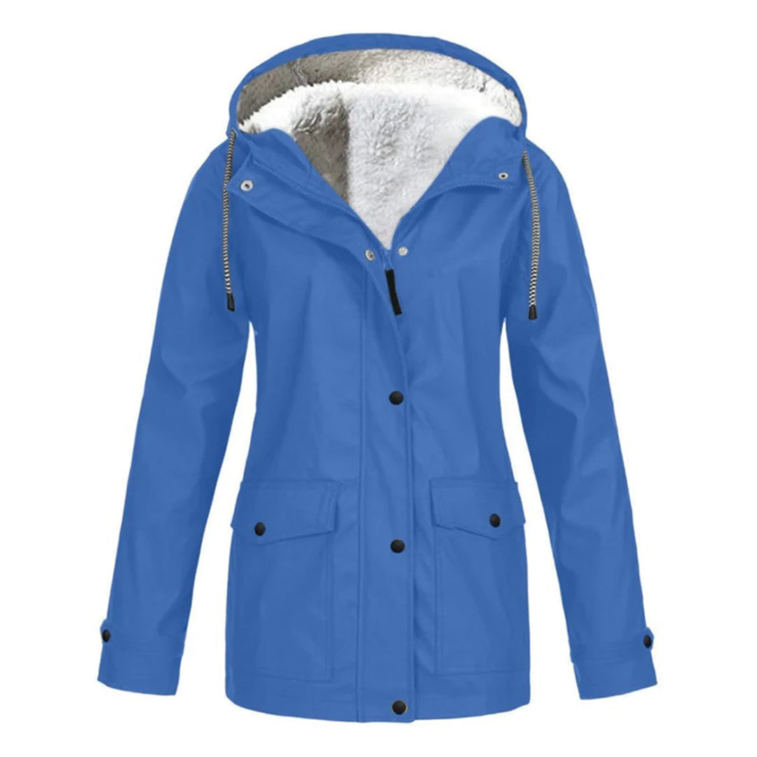 Abrigo Mujer Impermeable Forro de Lana Media Longitud